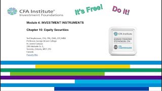 Chapter 10 CFA Institute Investment Foundations [upl. by Yemorej]