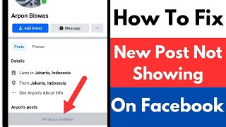 How To Fix New Post Not Showing On Facebook  Facebook Post Not Showing On My Timeline [upl. by Leis735]