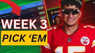 ELITE Week 3 NFL Pick Em Picks Unabated Tools amp Pick Em w Ben Gretch [upl. by Yesrej]