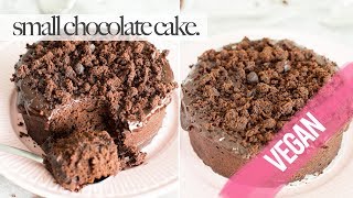 SMALL CHOCOLATE CAKE WITH GANACHE ♦ VEGAN FOR TWO  RECIPE [upl. by Post]