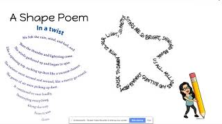 How to write a shape poem [upl. by Denie554]