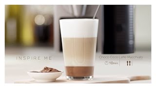 Nespresso Recipe  choco coco latte Macchiato [upl. by Palmira284]