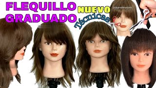 FLEQUILLOS GRADUADOS TECNICA PROFESIONAL✂️ How to cut BANGS HairCuts [upl. by Gardie]