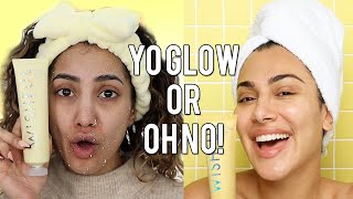 HUDA BEAUTY WISHFUL YO GLOW ENZYME SCRUB REVIEW  AnchalMUA [upl. by Trabue]