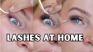 how to apply lash clusters for beginners  tips [upl. by Kimball648]