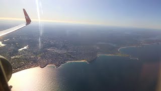 Qantas Boeing 737 Takeoff  Sydney QF 528 [upl. by Odine]