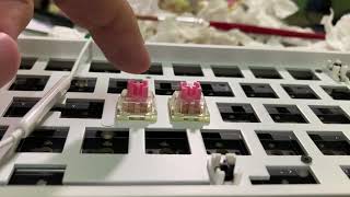 TTC Gold Pink Switches stock vs lubed sound comparison [upl. by Ataeb371]