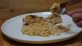 HAUT DE CUISSES DE POULET AU PAPRIKA ET RIZ AU FOUR [upl. by Ralyt]