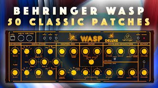 Behringer Wasp Vintage Patches Bass Lead Pluck Sound Demo [upl. by Anorahs]