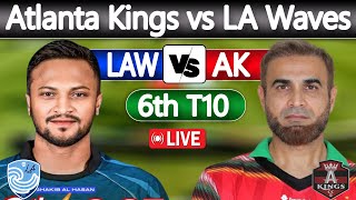 NCL T10 2024  LA Waves vs Atlanta Kings Score  T10 live Cricket Match Today [upl. by Bess207]