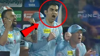 Gautam Gambhir Reaction after Ayush Badoni Winning Six during CSK vs LSG Match  Gambhir Expression [upl. by Carleen]