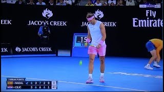 R NADAL VS M CILIC  Australia Open 2018  Quarter Final [upl. by Folsom]