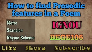 Prosody  How to find Prosodic features  IGNOU  BEGE106  MyStudyTime [upl. by Arlan]