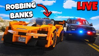 Robbing Banks with Lego Cars in GTA 5 RP [upl. by Yzmar]