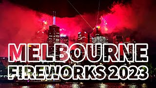 Melbourne Fireworks New Year 2023 4K [upl. by Lesirg]