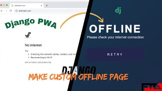 Make Custom Offline Page in Django Django PWA djangopwa custom offline page django webcog [upl. by Sara-Ann]