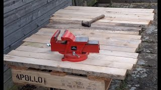 Construction Begins On Free Pallet Workbench [upl. by Borszcz]