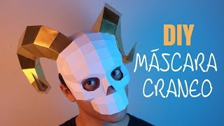 Cómo hacer una Tenebrosa Máscara de Calavera con Cuernos  Momuscraft [upl. by Luemas]