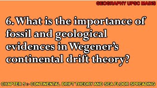 56 Fossil and Geological Evidence in Wegener’s Continental Drift Theory [upl. by Aseek908]