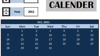 Create Calendar using advanced Excel formulas video tutorial [upl. by Rickard]