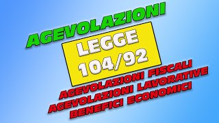 Agevolazioni FISCALI Legge 10492 [upl. by Orapma]