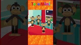 Five Little Monkeys Jumping on the Bed  Tele Mini Nursery Rhymes amp Kids Songs [upl. by Ailssa488]