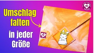 Super einfach Umschlag basteln mit Verschluss  OrigamiTechnik [upl. by Garzon147]