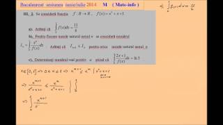 Bacalaureat 2014 Matematica M1 Subiectul III exercitiul 2 [upl. by Siubhan]