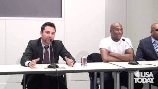 De La Hoya hypes MayweatherMosley [upl. by Favian]