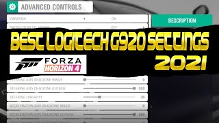 BEST LOGITECH G920 Wheel and Force Feedback Settings for FORZA HORIZON 4 on Xbox XS 2021 [upl. by Rothstein]