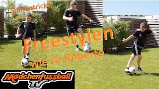 Mädchenfussball TV  Freekicker style Ze Roberto skills [upl. by Tillo]