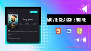 MOVIE SEARCH ENGINE PROJECT  JAVASCRIPT HTML amp CSS HINDI [upl. by Darn]