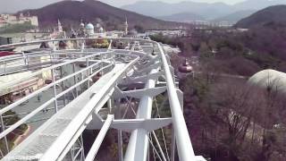 에버랜드 한국 Rolling XTrain POV Everland South Korean Roller Coaster [upl. by Chemarin]