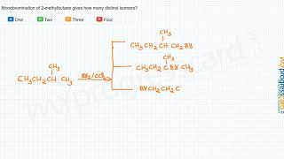 Monobromination of 2methylbutane gives how many distinct isomers [upl. by Jeth]