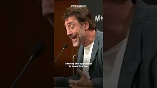 Oscarwinning actor Javier Bardem denounces Israels genocidal war on Palestines Gaza [upl. by Yardley]