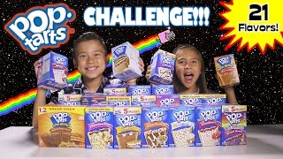 POP TART CHALLENGE 21 Flavor Taste Test [upl. by Nisotawulo]