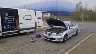 My Customer Bought This Cheap Mercedes C250 CDI With A Blocked DPF [upl. by Hsiekal857]