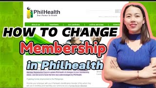 HOW TO CHANGE MEMBERSHIP IN PHILHEALTH NGAYONG 2024  EMPLOYED AND VOLUNTARY [upl. by Arihay]