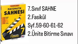 7SINIF MATEMATİK SAHNESİ 2FASİKÜL S59606162 2FASİKÜL BİTİRME SINAVI [upl. by Notffilc]