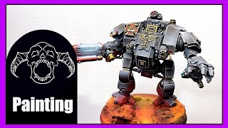 Painting Redemptor Dreadnought Black Templars [upl. by Rollin]