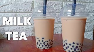 How to make Milk Tea Recipe  Boba Milk Tea [upl. by Reppep]