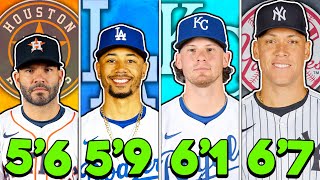 BEST MLB PLAYER FROM EACH HEIGHT [upl. by Snashall664]