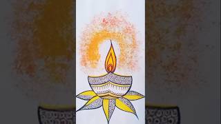 Easy Diya Drawing 🪔 mandala art for dipawali 😍art shorts ytshorts viralshorts [upl. by Alisha]