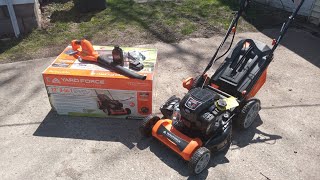 Is it any good Yard Force 22 inch 3 in one 20 volt lithium ion electric start push mower part one [upl. by Reneta365]