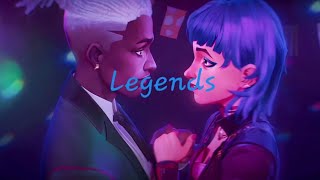 Ekko and Powder  Legends by Now united OT2 Arcane season 2 Color coded lyrics Eng [upl. by Onaivatco]