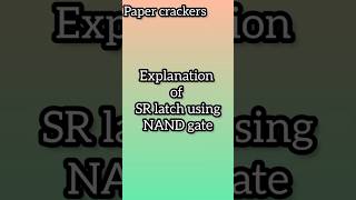 SR Latch using Nand gate basiccomputer booleanalgebra [upl. by Alaaj]