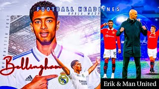 Jude Bellingham the Real Madrid next galactico Manchester united better with ErikTenHag football [upl. by Aicilec]