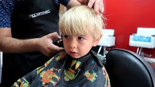 TODDLERS HAIRCUT Barbershop Transformation [upl. by Oberg168]