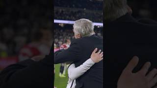 HIS FACE 😁🥹 Güler hugs Ancelotti [upl. by Ecurb802]