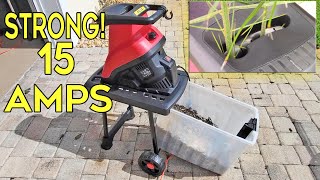 PowerSmart 15Amp Electric Garden ChipperShredder Review [upl. by Novahc]